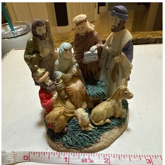 Nativity Scene Figurine Christmas Decoration Three‎ Wise Men Donkey - Picture 3 of 5